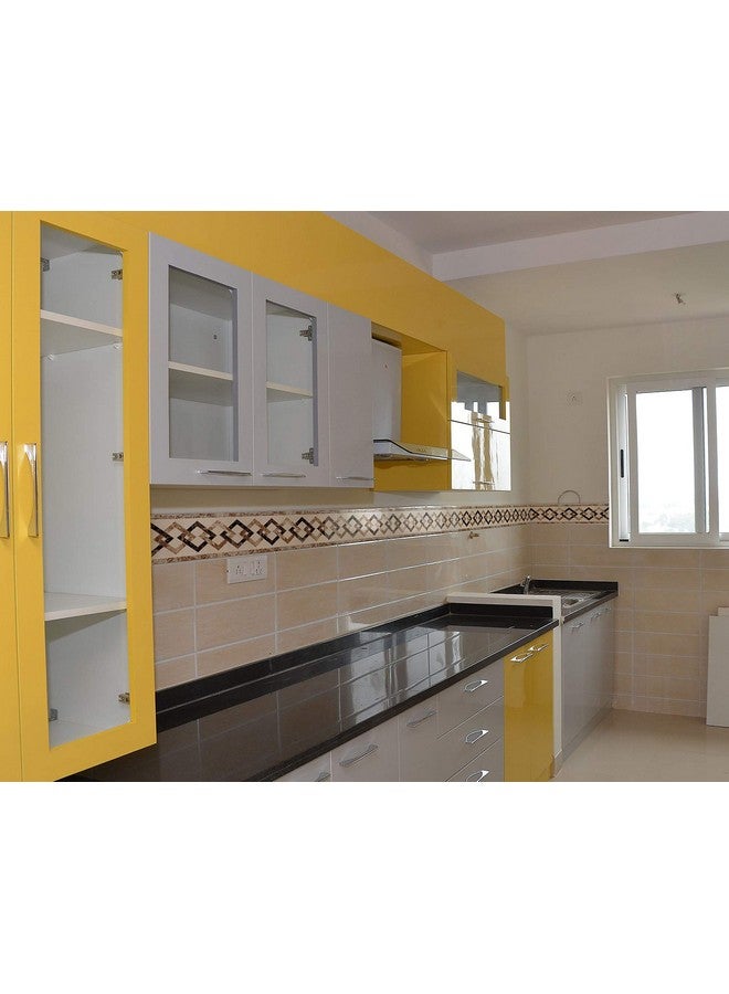 WallDesign Wall Border Sticker - Diamond Link Marble Stone Pattern - Glossy Laminated Waterproof PVC - Roll 3 inch by 10 ft - for Kitchen, Tile, Countertop, Bathroom Decoration - Image 3