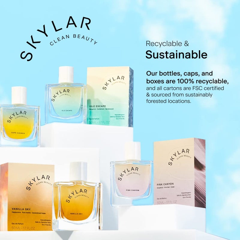 Skylar Pink Canyon Eau de Perfume - Hypoallergenic Perfume for Women & Men, Vegan & Safe for Sensitive Skin - Woody Citrus Perfume with Notes of Grapefruit, Pink Salt & Cedar - 1.70 Fl Oz (Pack of 1) - Image 5