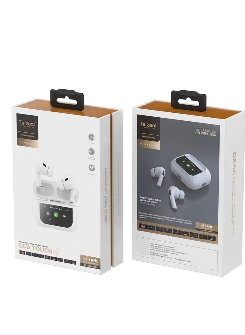 Telzeal DS86 ANC Bluetooth Earbuds â€“ Immersive Sound, Noise Cancelling Design - Image 3