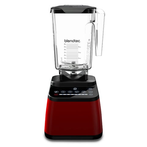 Blendtec Original Designer Series Blender and 90 Oz WildSide Jar  Kitchen Blender Bundle  Red
