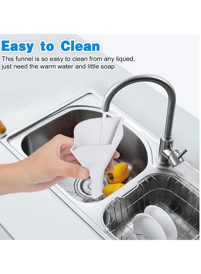 Foldable Kitchen Funnel Collapsible Design for Easy Bottle Filling and Liquid Transfer Food Grade Ideal for Powder Efficient Kitchen Tool  - Image 3