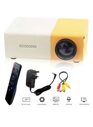 YG300 Portable QVGA LED 400 Lumens Projector With Remote Control YG300 White/Yellow - pzsku/Z3D9BAD5FE2B81877070AZ/45/_/1736161231/75ae28d0-b059-4127-837a-c0425c5d5ec5