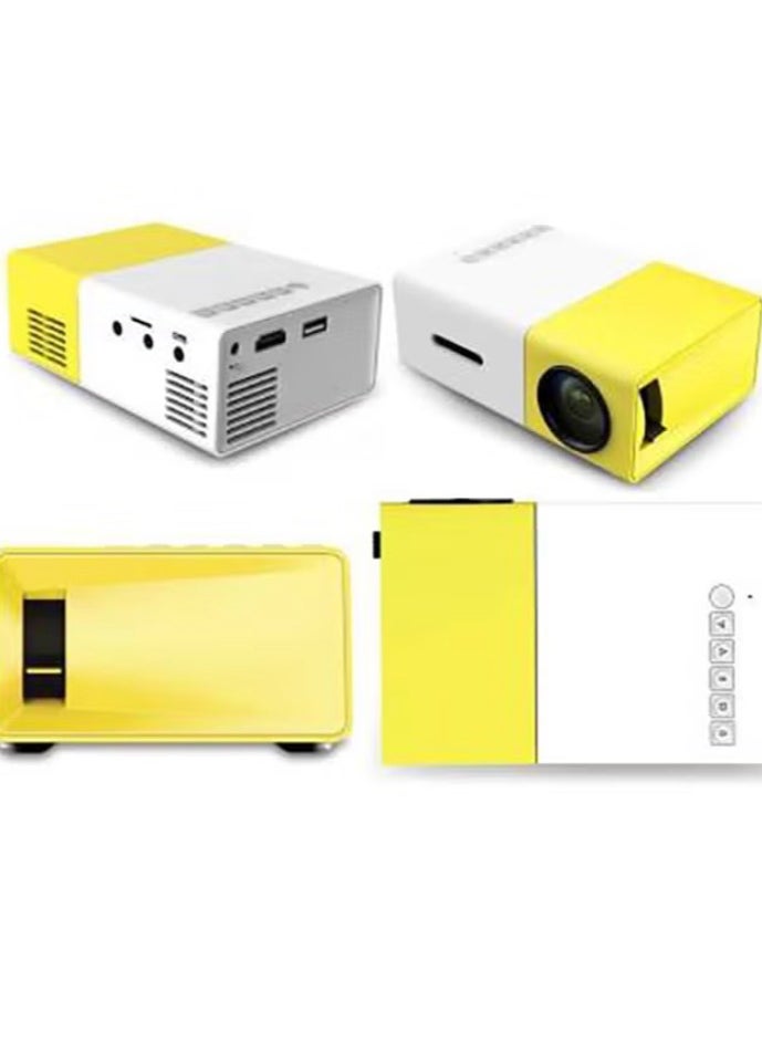 YG300 Portable QVGA LED 400 Lumens Projector With Remote Control YG300 White/Yellow