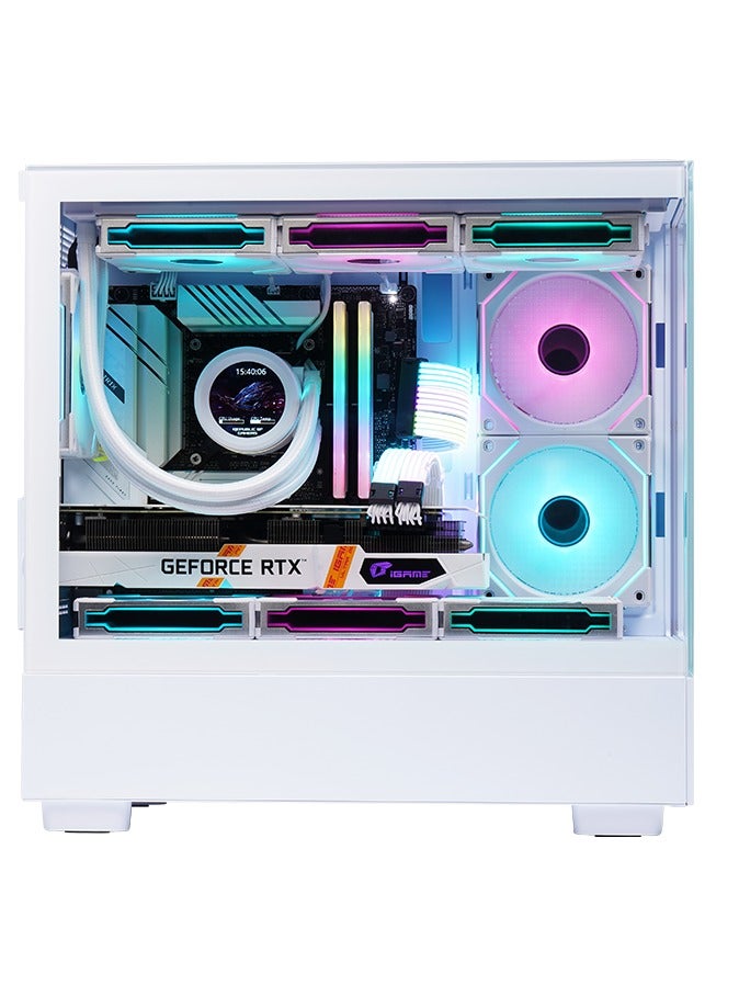 WJCOOLMAN كيس كمبيوتر WJ Coolman Blade Micro-ATX Elite 6F ARGB – اللون الأبيض - Image 2