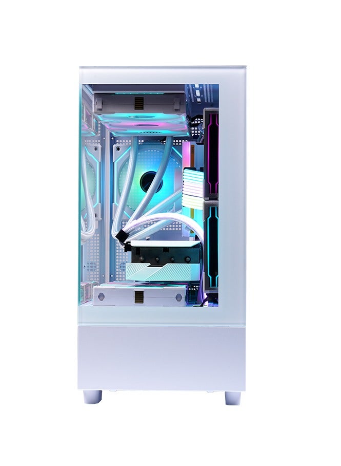 WJCOOLMAN كيس كمبيوتر WJ Coolman Blade Micro-ATX Elite 6F ARGB – اللون الأبيض - Image 3