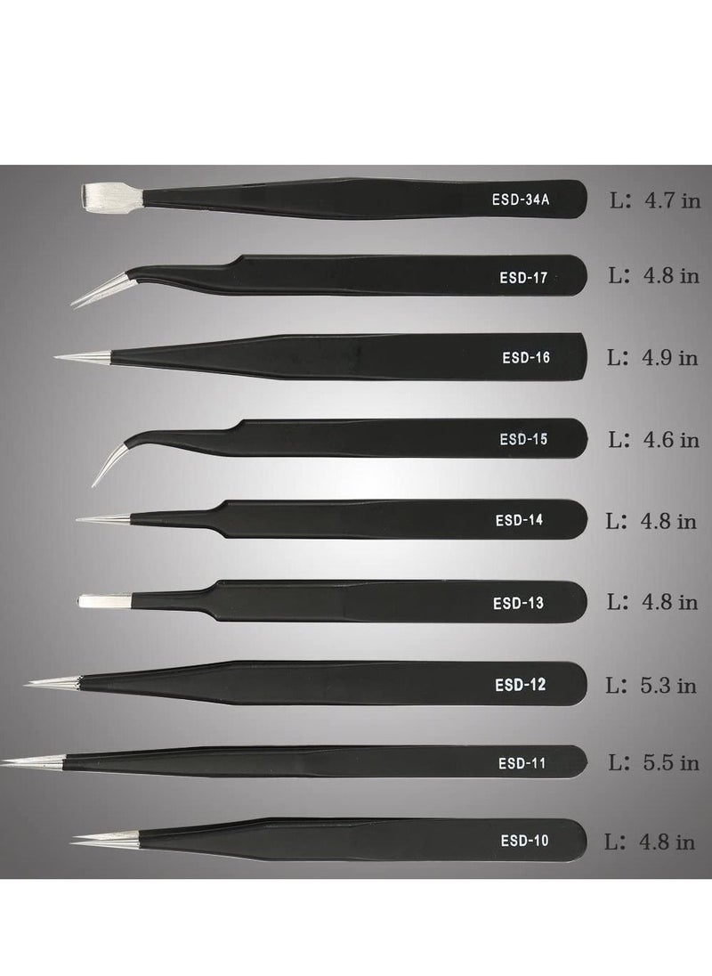 ORiTi 9pcs Stainless steel Tweezer Set  - Image 2
