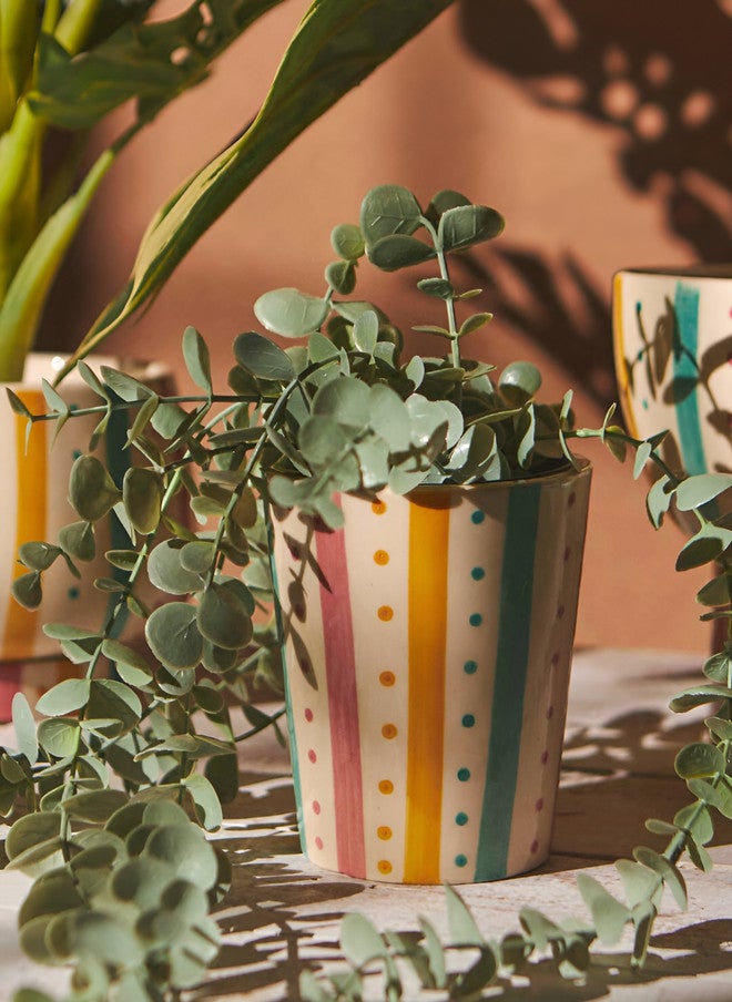 Chumbak Dot & Stripes Essentials Tumbler Planter - Image 1