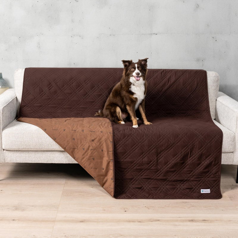 PetAmi Waterproof Couch Cover for Dogs Waterproof Pet Blanket Reversible Furniture Cover Sofa Protector for Pet Cat Bed Washable Waterproof Blanket Dog Cover for Couch Seat 68x82 Brown