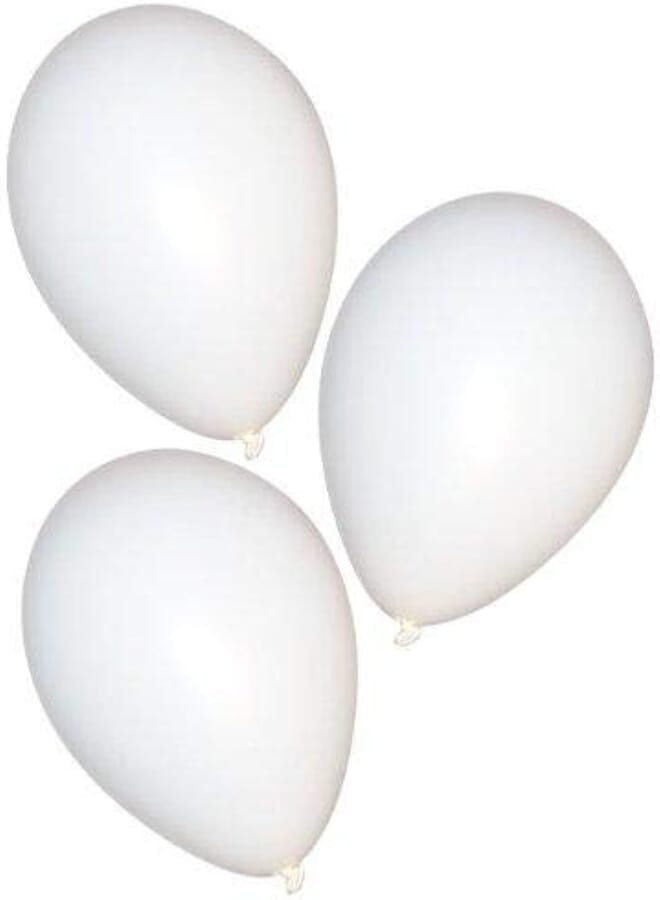 White Balloons Round - Standard (12"x 40-Pcs)