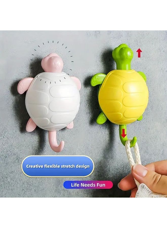 White Grey Sea Turtle Adhesive Wall Hooks No Damage Easy Install for Keys Towels - Image 3