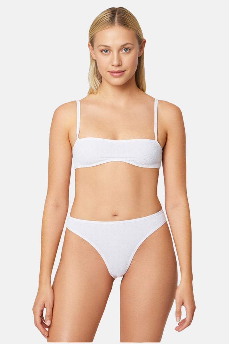 Lefties Women Ribbed Bikini Bottom, Lilac - Image 1