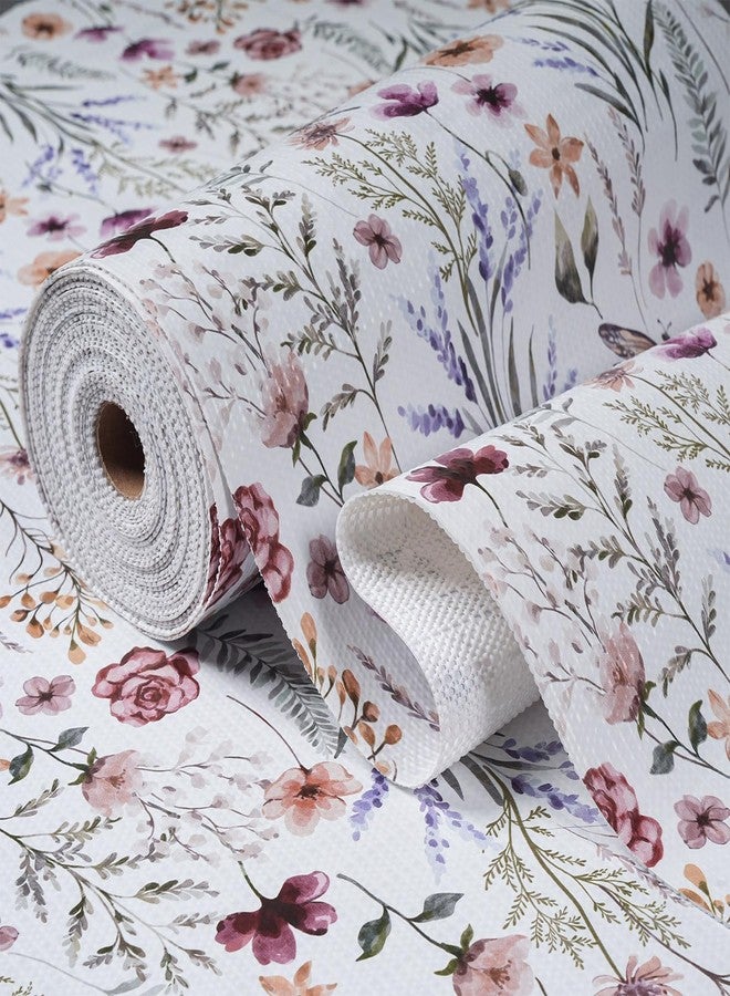 Amiitay Floral Drawer and Shelf Liner for Kitchen Cabinets,16IN x 20FT Non-Adhesive and Strong Non-Slip Cabinet Drawer Liners for Kitchen Shelf, Waterproof Cupboard Liners,Easy to Clean - Image 1