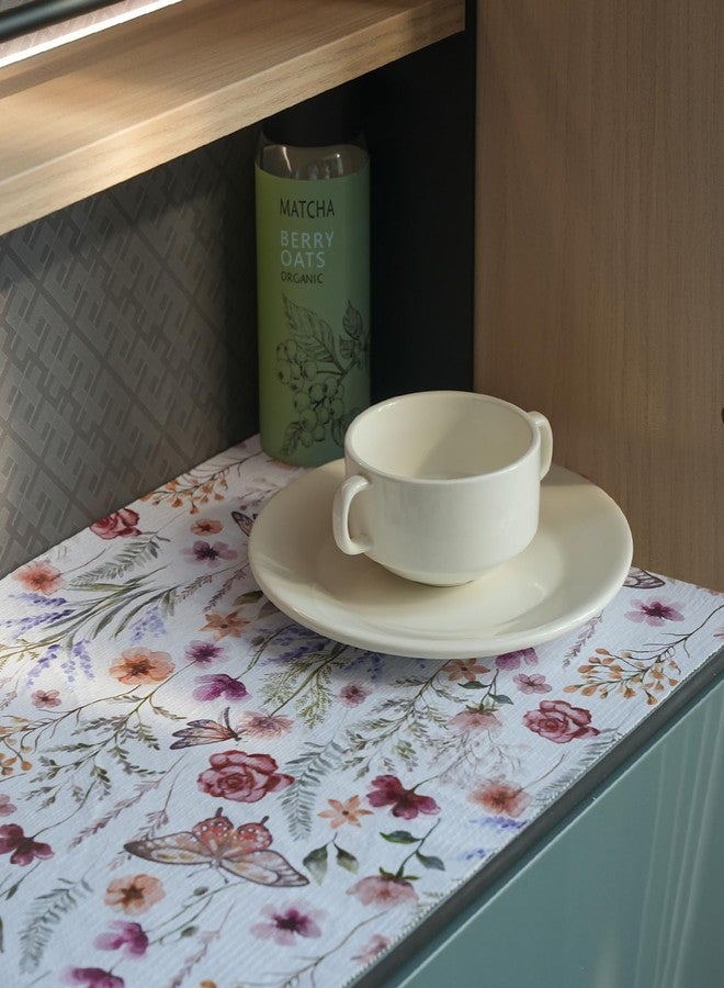 Amiitay Floral Drawer and Shelf Liner for Kitchen Cabinets,16IN x 20FT Non-Adhesive and Strong Non-Slip Cabinet Drawer Liners for Kitchen Shelf, Waterproof Cupboard Liners,Easy to Clean - Image 4