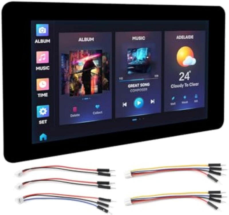 لوحة تطوير بشاشة لمس سعوية 7 بوصة Waveshare ESP32-S3، دقة 800×480، شاشة LCD RGB 7 بوصة 65 ألف لون، لمس 5 نقاط، تدعم واي فاي وبلوتوث - Image 1
