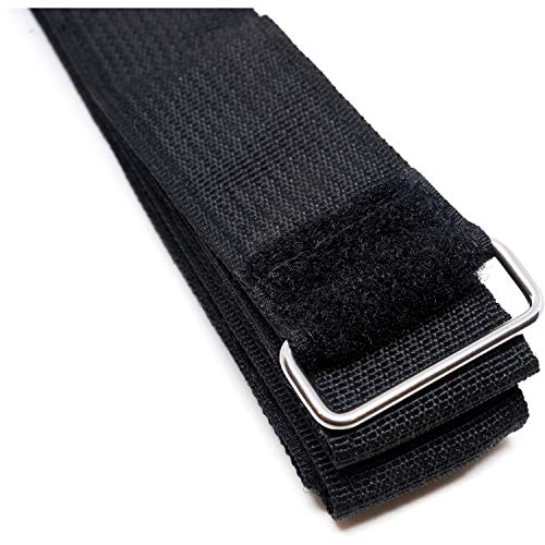 ENVISIONED Heavy Duty Cinch Straps with Stainless Steel Metal Buckle, Reusable Durable Hook and Loop, Multipurpose Securing Straps - 4 Pack - 1.5" x 60" - Image 3
