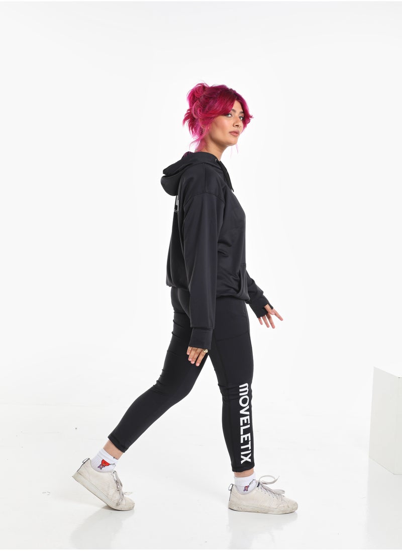 Moveletix Summer Lightweight Black Hoodie Active Buttery Soft - Image 5