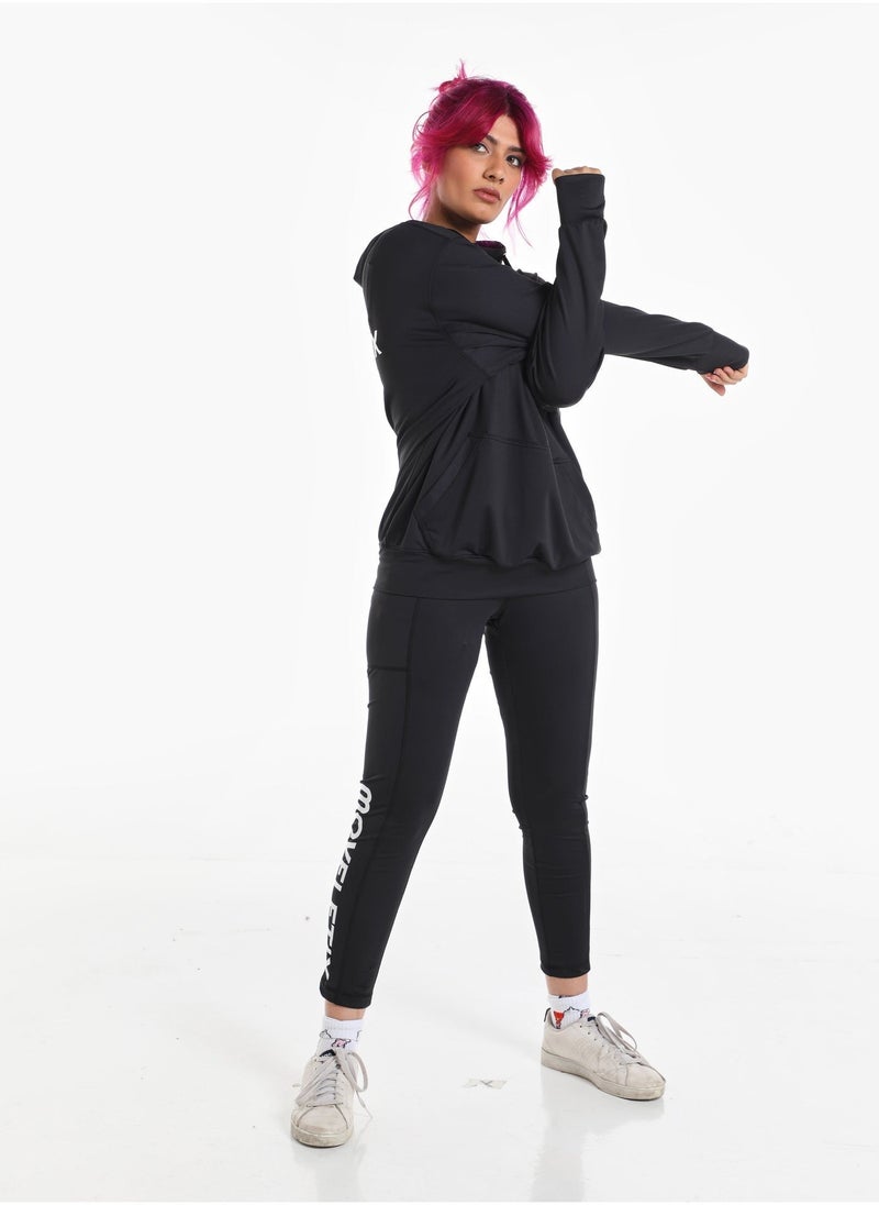 Moveletix Women's Training Lightweight Black Hoodie Active Buttery Soft - Image 4