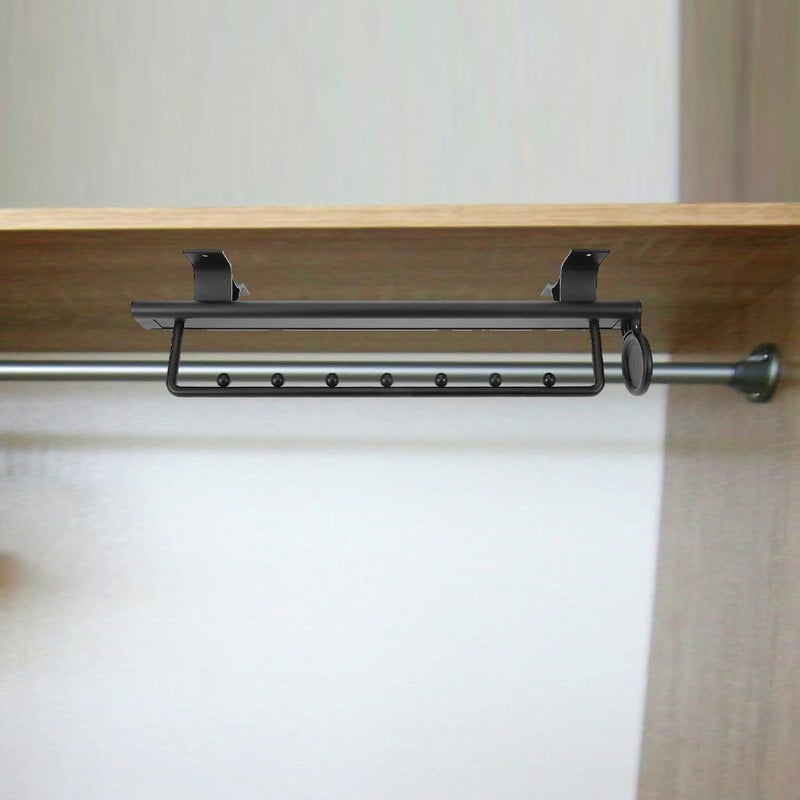 Adjustable Closet Hanging Rod Pull-out Clothes Hanger Rack 400mm Telescopic Wardrobe Rod for Pants and Clothing Storage Home Closet Extension - Image 5