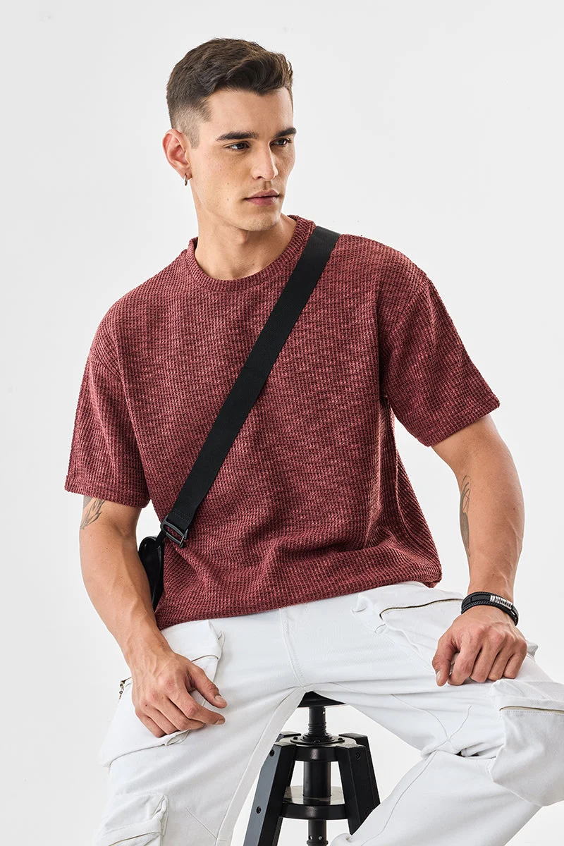 SNITCH Thick Waffle Oversized T-Shirt