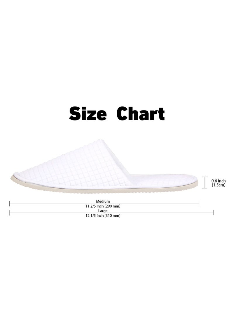 10 أزواج من النعال الفندقية الفاخرة للرجال والنساء قماش قطني ناعم ومسامي مانع للانزلاق وقابل للغسل وإعادة الاستخدام مناسب كنعال للضيوف في أماكن الإقامة - Image 3