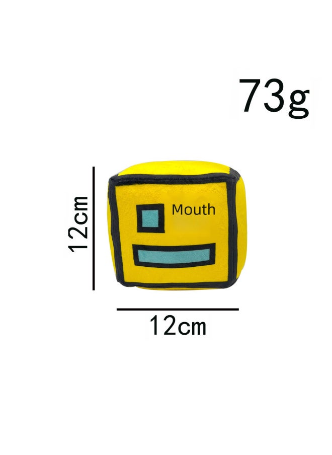 null - Geometry Dash Geometric Sprint Plush Toy Doll Game Peripheral Doll-Color:Green Square-Height:Figure - Image 1