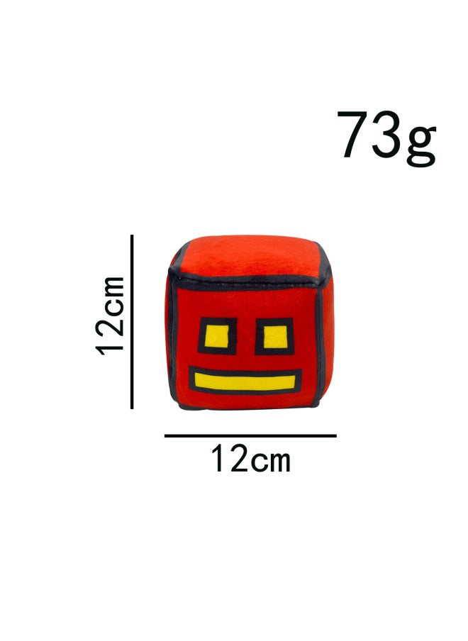 null - Geometry Dash Geometric Sprint Plush Toy Doll Game Peripheral Doll-Color:Green Square-Height:Figure - Image 1