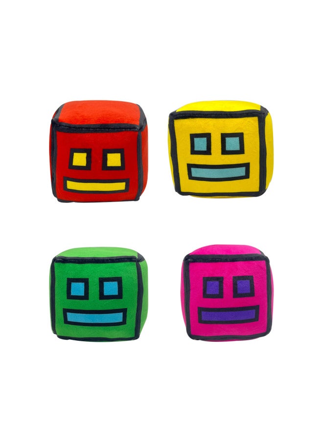 null - Geometry Dash Geometric Sprint Plush Toy Doll Game Peripheral Doll-Color:Green Square-Height:Figure - Image 1
