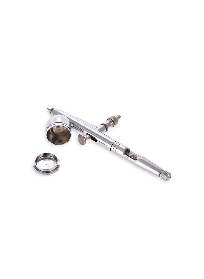NIBEMINENT - High Precision Gravity Feed Dual-Action Airbrush Kit Silver - Image 1