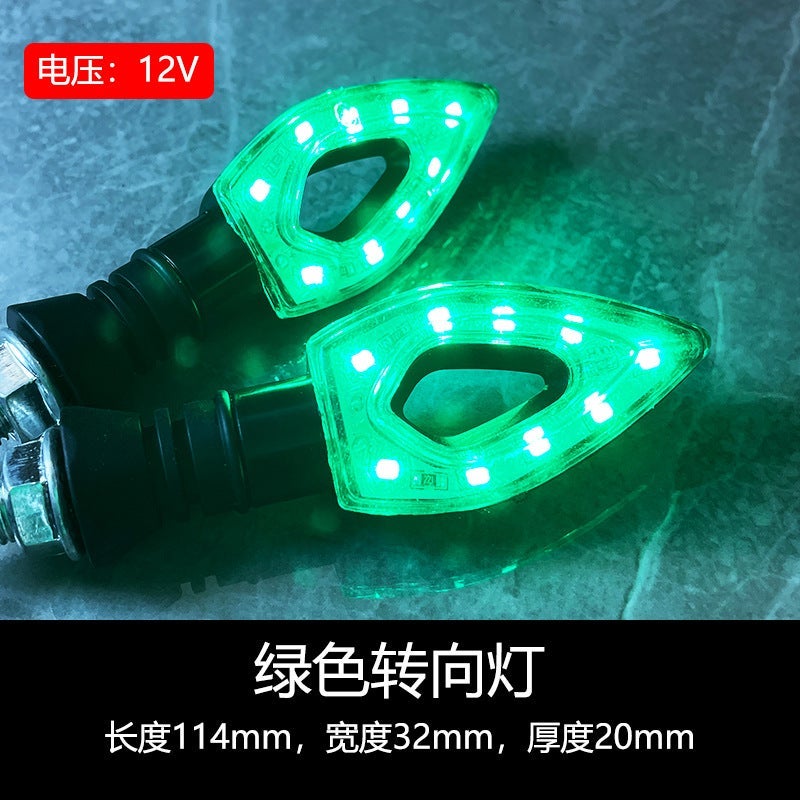 MUNTAQI Classic LED Motorcycle Turn Signals for Monkey Bike 12V Green steady bright