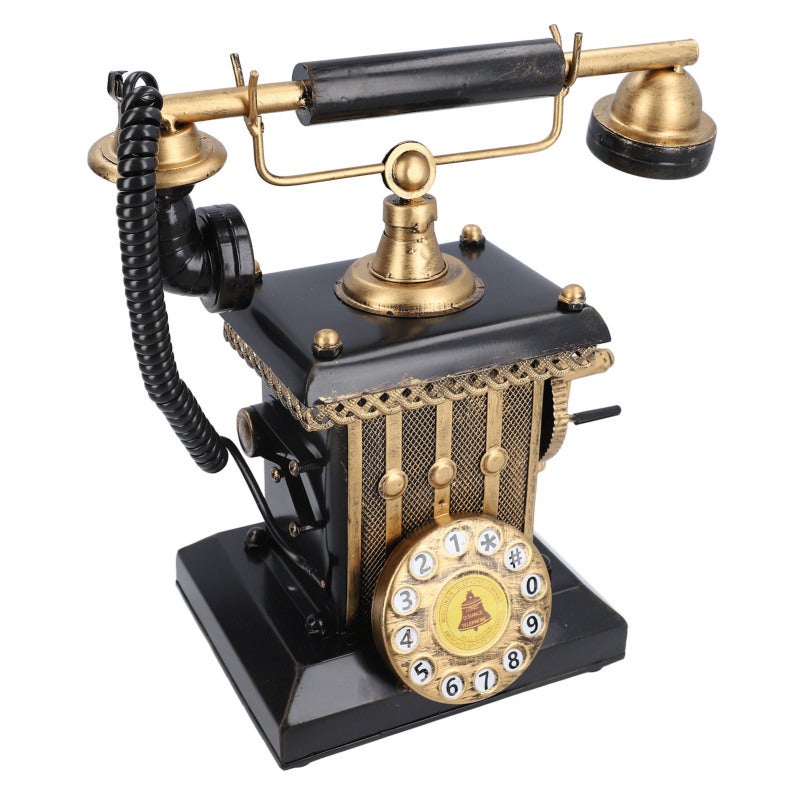 Vintage Rotary Phone Decor: 10.23 X 9.05 X 5.11 Inches High Grade Resin - Exceptional Craftsmanship Unique Antique Vibe Retro Phone Replica for Home Office Bar Cafe Window Display - Image 5