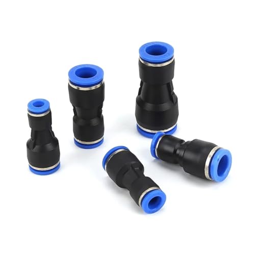 Metaland Reducer Push to Connect Fitting, 1/2" to 3/8" Tube OD, Reducing Pneumatic Quick Connector Coupler (Pack of 10) - Image 5