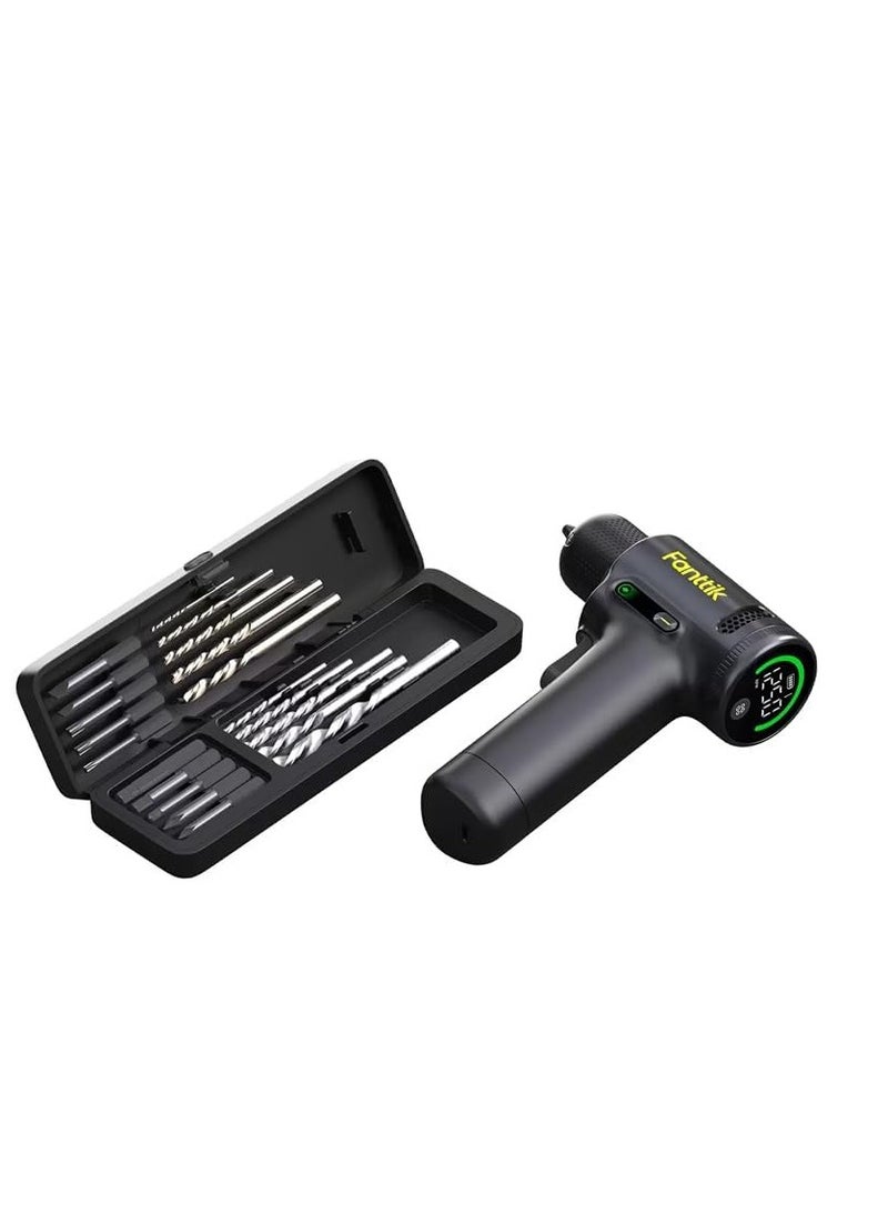 Fanttik Z100 Apex Cordless Brushless Electric Drill, VoltiPulse Brushless Motor Delivers Up To 30 N.m Of Torque And 1250 RPM, Type-C Charging, 2500 mAh, Dual Screen Design - Image 3