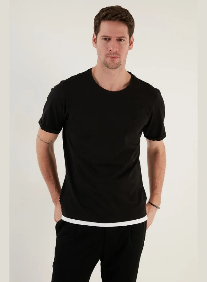 Buratti  Buratti 100% Cotton Regular Fit Crew Neck T Shirt Men's T SHIRT 5902515 for Men | Best Price UAE