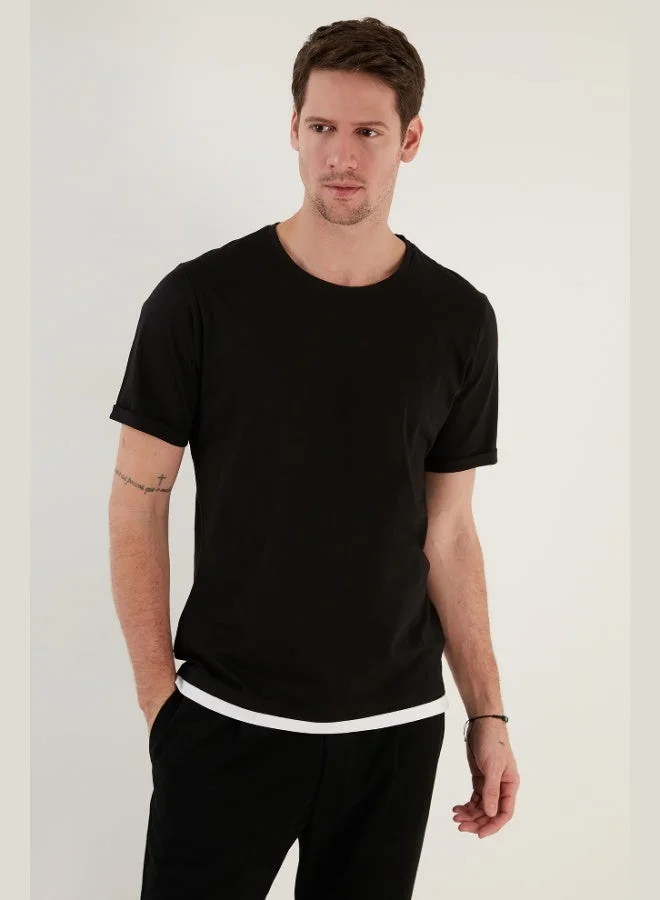 Buratti 100% Cotton Regular Fit Crew Neck T Shirt Men's T SHIRT 5902515