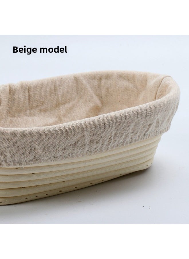 Cross-border Round Oval Bread Basket Cloth Cover European Country Bread Fermentation Basket Cloth Cover Lining Wholesale White-Specifications - Image 3