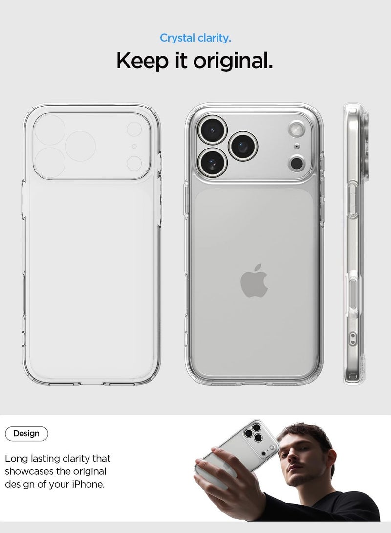 Spigen غطاء حماية فائق الهجين لجهاز آيفون 17 برو ماكس (2025) - شفاف كريستالي - Image 4