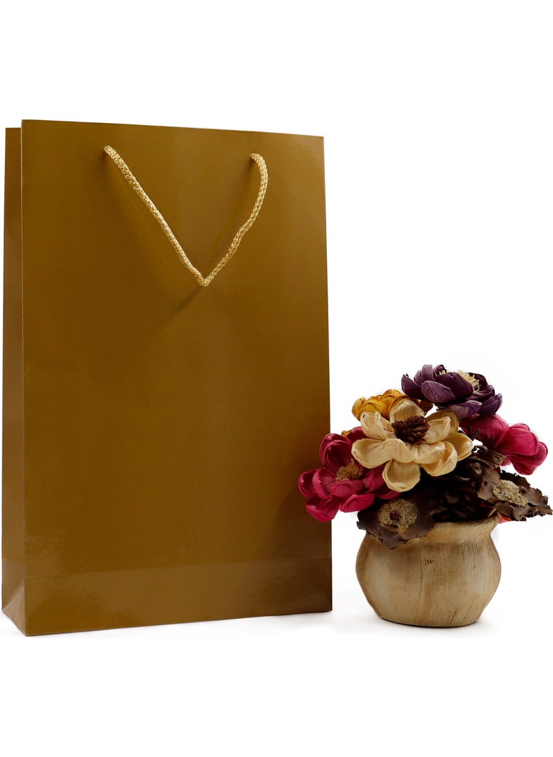 Repro Design Gold Premium Cardboard Bag 25 x 38 x 8 cm 2 Gift Bags  - Image 1