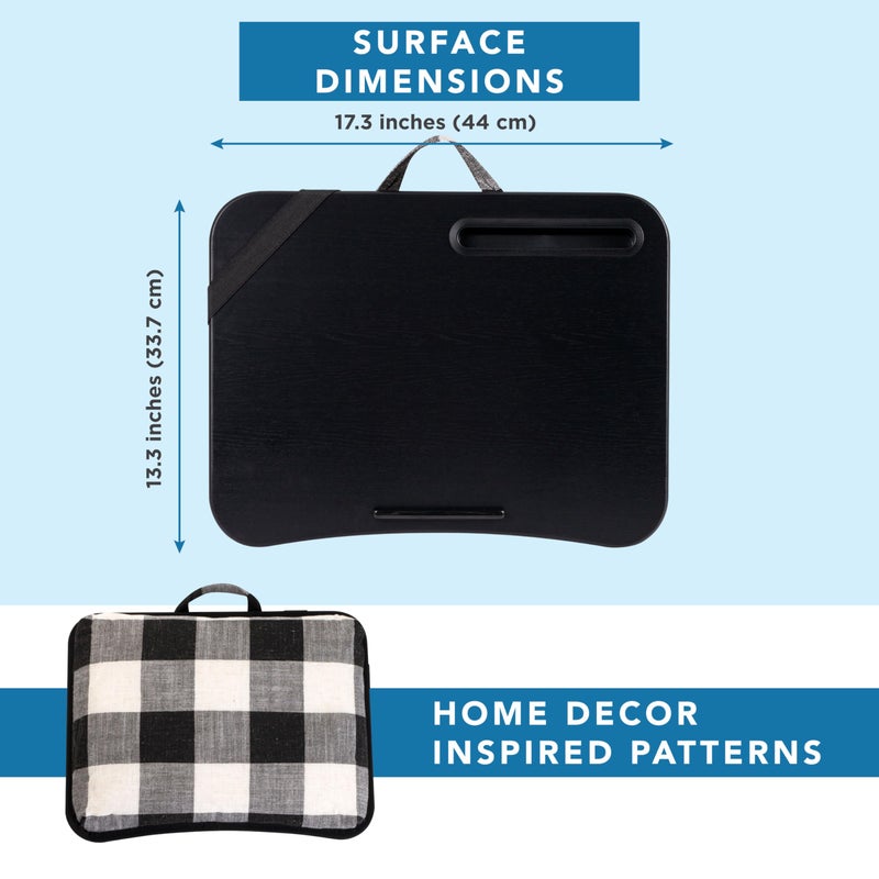 LAPGEAR Designer Lap Desk with Phone Holder and Device Ledge - Buffalo Check - Fits up to 15.6 Inch Laptops - Style No. 45428 - Image 5