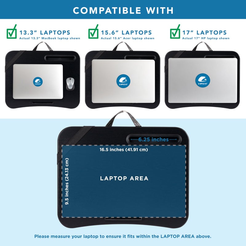LAPGEAR Designer Lap Desk with Phone Holder and Device Ledge - Buffalo Check - Fits up to 15.6 Inch Laptops - Style No. 45428 - Image 3