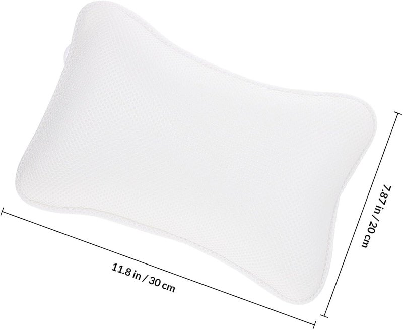 Bath Pillow with Suction Cups 3D Mesh Bone Shape Bathtub Spa Cushion Neck and Back Support for Tub Bathing Accessories - Image 2