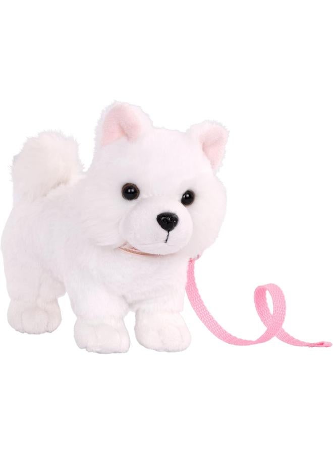 Our Generation American Eskimo Puppy, 15 cm, BD35255, Plush Pet with Movable Legs and Accessories, Includes Collar and Lead, Perfect Companion for 46 cm Dolls, Recommended from 3 Years - Image 5
