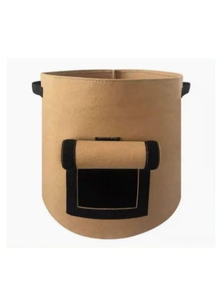 Non Woven Round Fabric Potato Grow Bags, Colour - Camel, Dimension: 35 CM Diameter X 40 CM Height with Flap Opening, Volume - 10 Gallon, Suitable For Potatoes, Carrots, Root Vegetables - pzsku/Z3D9CA383BDCD384EC8ECZ/45/1750691059/43066f17-e9fd-4725-924d-2e7dbfed6a85