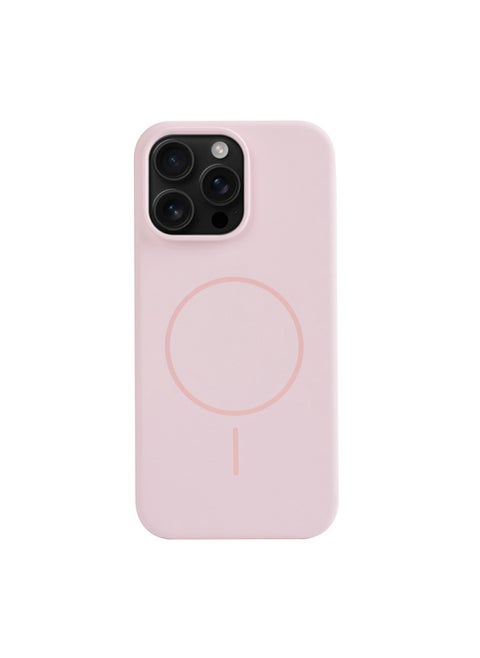 IPhone16promax Magnetic Liquid Silicone Animation Mobile Phone Case Fine Hole Apple 16 Touch Camera Button AI-Color:Gray Pink-Applicable Models:Ip16 [precision Hole★Magnetic Animation★Touch Button★Thin Circle Without Logo]