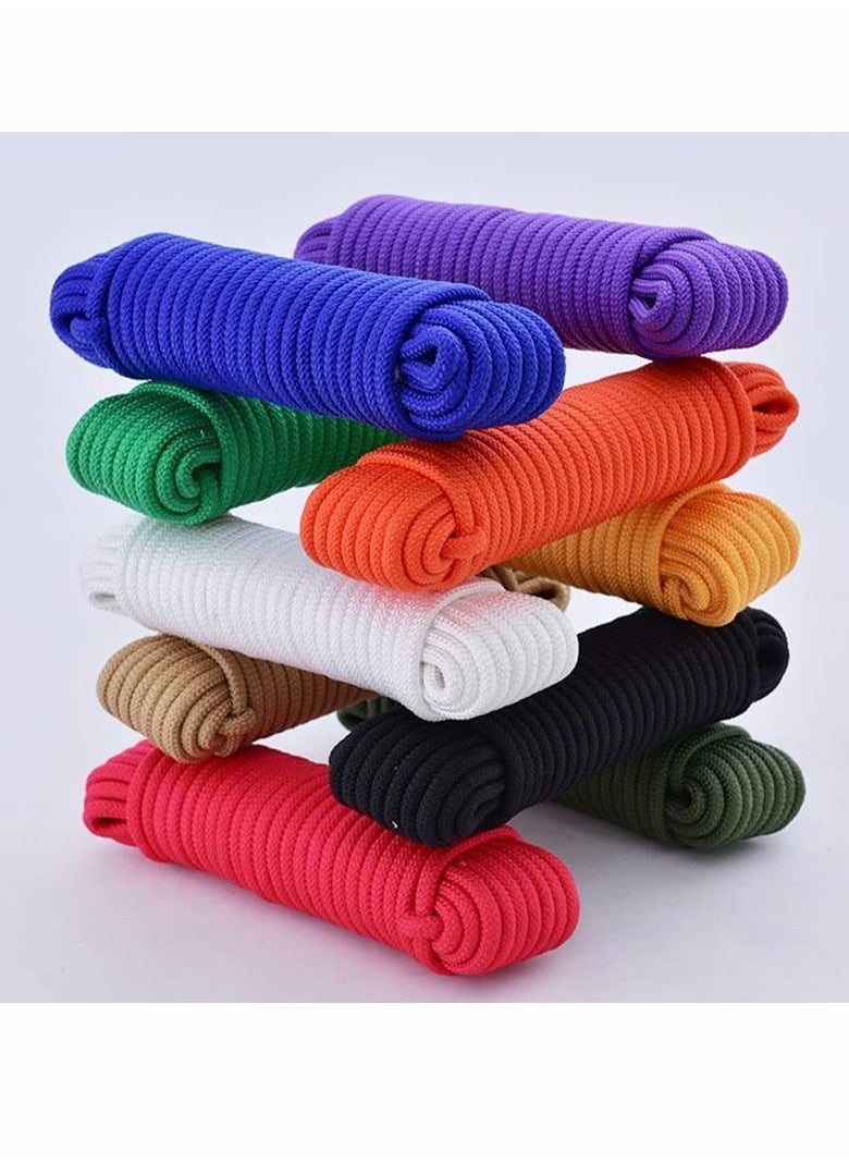 Y&D - Nylon Poly Rope Flag Pole Polypropylene Clothes Line Camping Utility Good for Tie Pull Swing Climb Knot (10 M Length, 10 mm Width, 2Pcs Blue) - Image 1