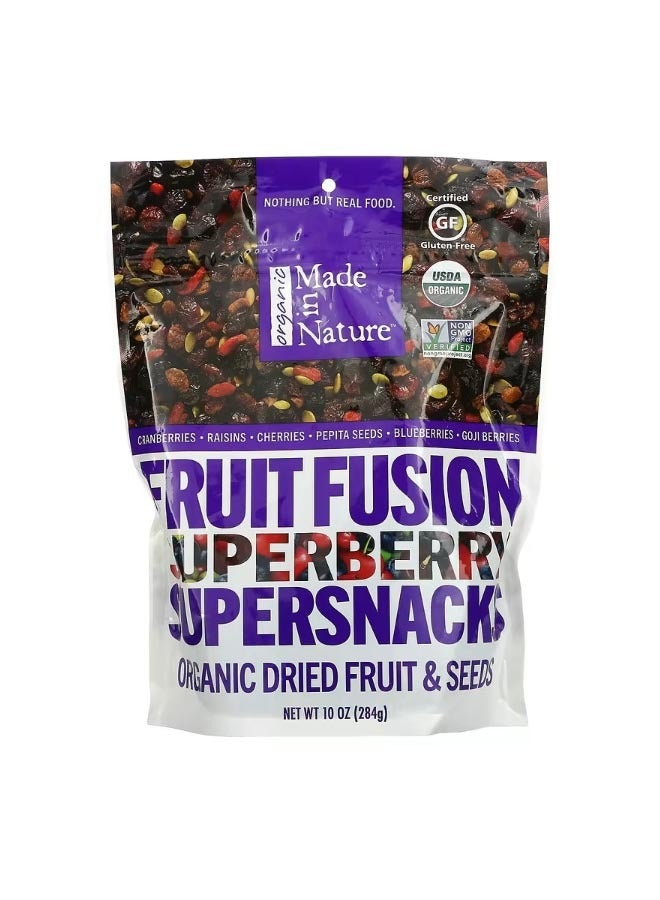MADE IN NATURE Organic Dried Fruit and Seeds Organic Fruit Fusion Superberry Supersnacks 10 oz 284 g - Image 1