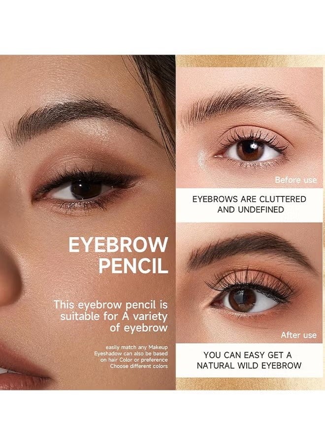 HelloKiss Dark Brown Eyebrow Pen, Precision Eyebrow Pencil Long Lasting Fine Four-Fork Liquid Eyebrow Pen, 4D Natural Wild Eyebrow Definer Pencils Makeup (Dark Brown)  - Image 5