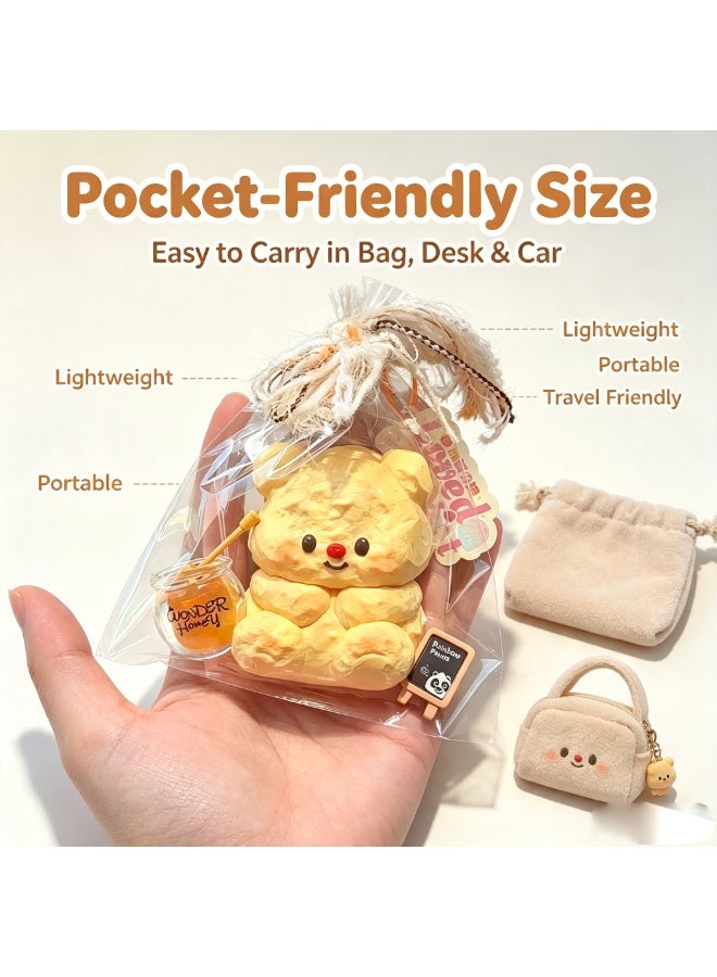 Cute Honey Butter Bear Squishy Toy, Soft Slow Rising Mochi Squeeze Fidget Toy, Stress & Anxiety Relief Sensory Toy, Kawaii Desk Decor, Perfect Eid & Ramadan Gift for Kids & Adults - Image 5
