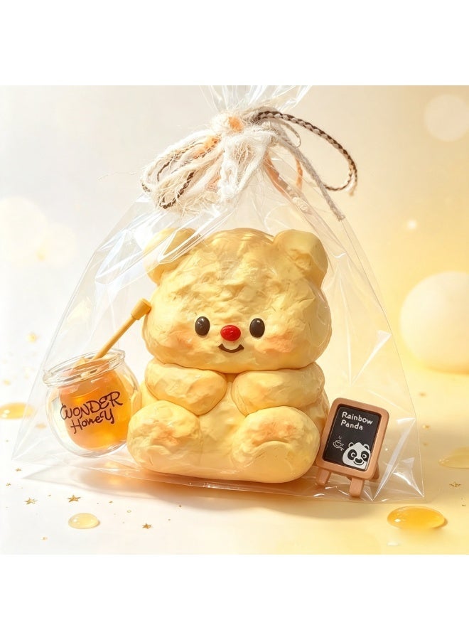 Cute Honey Butter Bear Squishy Toy, Soft Slow Rising Mochi Squeeze Fidget Toy, Stress & Anxiety Relief Sensory Toy, Kawaii Desk Decor, Perfect Eid & Ramadan Gift for Kids & Adults - Image 1