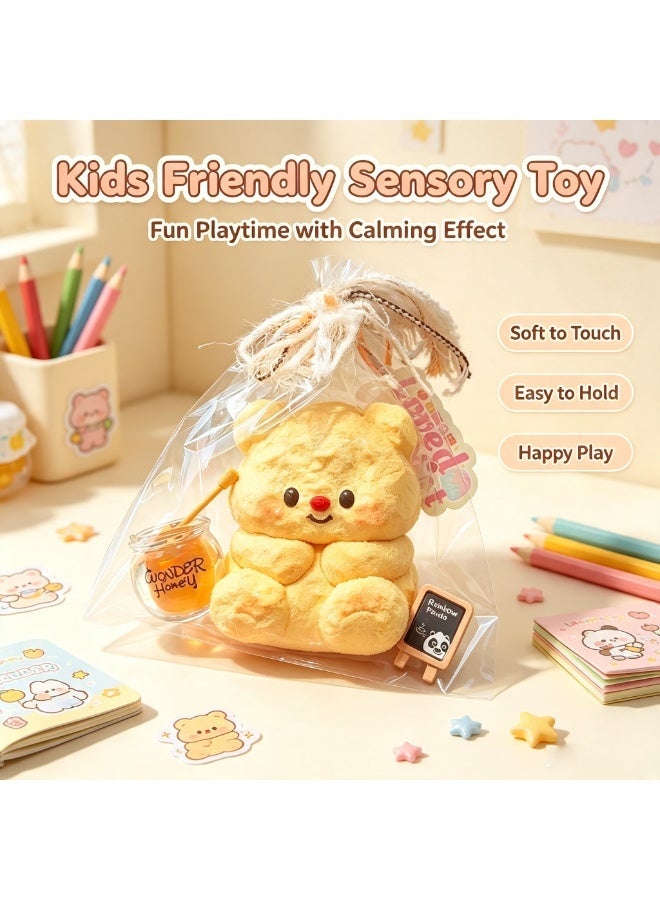Cute Honey Butter Bear Squishy Toy, Soft Slow Rising Mochi Squeeze Fidget Toy, Stress & Anxiety Relief Sensory Toy, Kawaii Desk Decor, Perfect Eid & Ramadan Gift for Kids & Adults - Image 2
