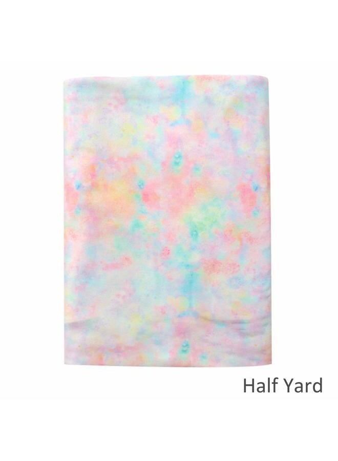 David Angie Tie Dye Printed Double Brushed Polyester Fabric Soft Smooth 4 Way Stretch Knit Fabric by Half Yard for Dress Sewing (Half Yard) - Image 2
